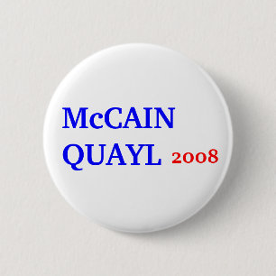 マケインQUAYL 2008 缶バッジ