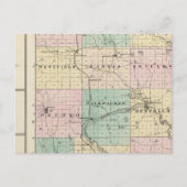 マケット郡の地図とウェストフィールド ポストカード (正面)