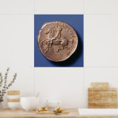 マケドニアのフィリップ2世の銀貨 ポスター (キッチン)