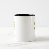マケドニアのライオンおよびモノグラム ツートーンマグカップ (中央)
