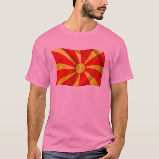 マケドニアの旗のTシャツ Tシャツ (正面)