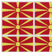 マケドニアの旗 ファブリック (クローズアップ)