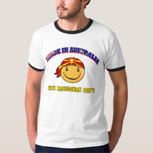 マケドニアの部分が付いているオーストラリアで作られる Tシャツ (正面)