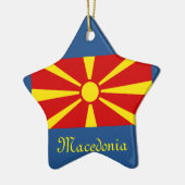 マケドニアの頂上の星のクリスマスのオーナメント セラミックオーナメント (左)