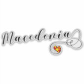 マケドニアハート国旗 シール (正面)