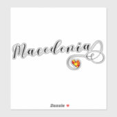 マケドニアハート国旗 シール (シート)