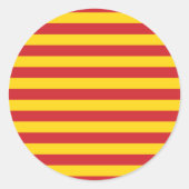 マケドニアベトナム国旗のストライプ ラウンドシール (正面)