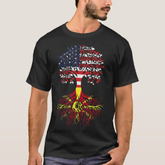 マケドニアルーツアメリカングロウンツリー国旗 Tシャツ