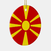 マケドニア共和国国旗 セラミックオーナメント (右)