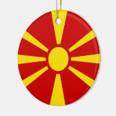 マケドニア共和国国旗 セラミックオーナメント (左)