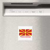 マケドニア国旗とマケドニア語名 マグネット (インサイチュ (食洗機))