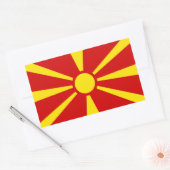 マケドニア国旗のシール 長方形シール (封筒)
