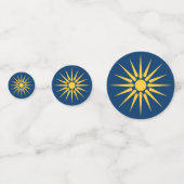 マケドニア国旗を持つテーブル紙吹雪,ギリシャ コンフェッティ (正面)