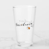 マケドニア国旗ハートデザイン，マケドニア タンブラーグラス (裏面)