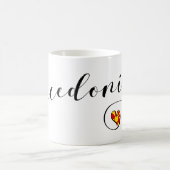 マケドニア国旗ハート、マケドニア コーヒーマグカップ (中央)