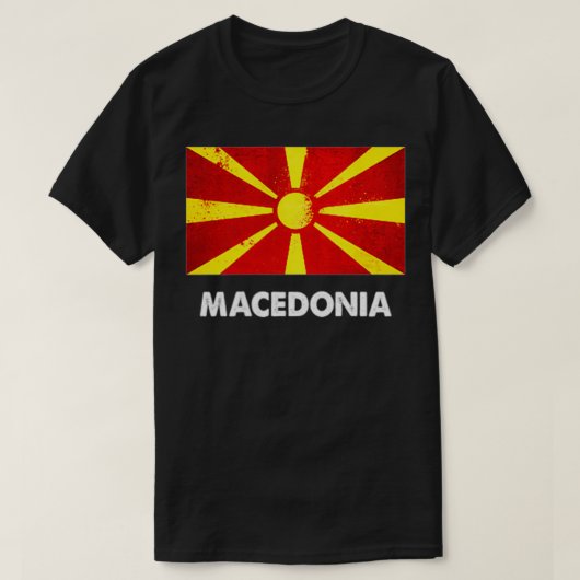 マケドニア国旗 Tシャツ (デザイン正面)