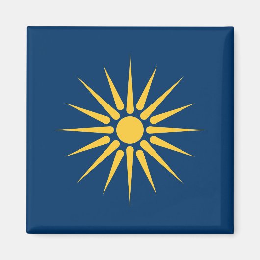 マケドニア州のギリシャ国旗のマグネット マグネット (正面)