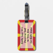 マケドニア簡単ID個人国旗 ラゲッジタグ (裏面縦)