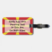 マケドニア簡単ID個人国旗 ラゲッジタグ (裏面横)