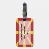 マケドニア簡単ID個人国旗 ラゲッジタグ (裏面縦)