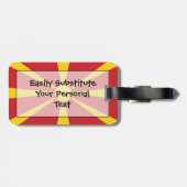 マケドニア簡単ID個人国旗 ラゲッジタグ (裏面横)