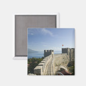 マケドニア、オフリド。カーサムオイル城 – 城 マグネット (正面/裏面)