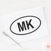マケドニア「MK」 楕円形シール (封筒)