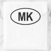 マケドニア「MK」 楕円形シール (バッグ)