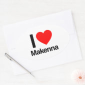 マケナが大好き 楕円形シール (封筒)