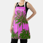 マケナビーチハワイアンスキッチーパームズ – 明るい赤紫色 エプロン (インサイチュ)