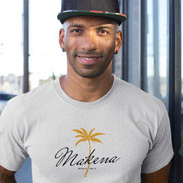 マケナビーチマウイミニマルヴィンテージスタイルビーチウエア Tシャツ