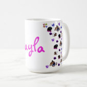 「マケラ」、モルモットやパンジーの名前。 コーヒーマグカップ (正面右)