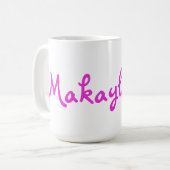 「マケラ」、モルモットやパンジーの名前。 コーヒーマグカップ (正面左)