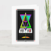 マゲカラフルン・ダビデのシャロム（ユダヤ教）メノラー カード (正面)