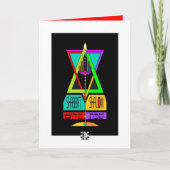 マゲカラフルン・ダビデのシャロム(ユダヤ教)メノラー カード (正面)