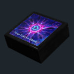 マゲンベット ギフトボックス<br><div class="desc">ダビデの青と紫のフラクタル星(Magen David)。自分カスタマイズの文字を追加して婚約素晴らしや人の贈り物結婚。</div>
