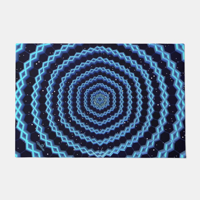 マゲン・ダビデとダイヤモンド ドアマット (正面)