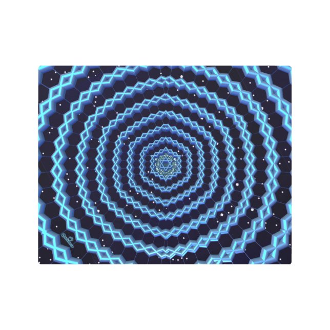 マゲン・ダビデとダイヤモンド メタルプリント (正面)