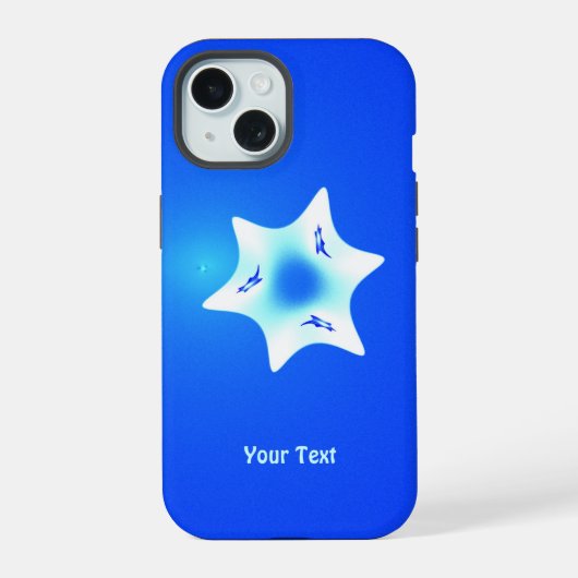 マゲン・ラバン (白い星) iPhone 15ケース (裏面)