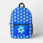 マゲン・ラヴァン（ホワイトスター） プリントバックパック (正面)