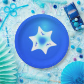 マゲン・ラヴァン（ホワイトスター） ペーパープレート (パーティー)