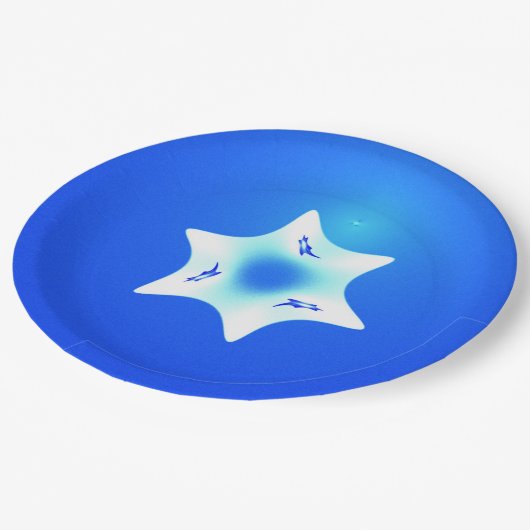 マゲン・ラヴァン（ホワイトスター） ペーパープレート (アングル)