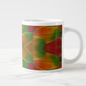 マコウオウ羽毛万華鏡のように千変万化するパターン ジャンボコーヒーマグカップ (右)