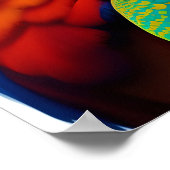 マコカラフルーのオウム絵画鳥のポスター ポスター (角)