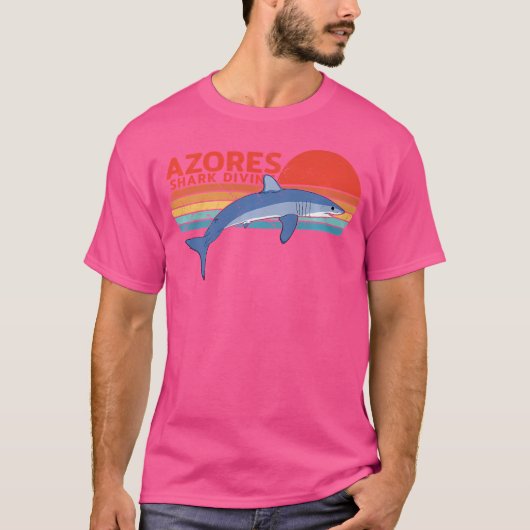 マコシャークアゾレスシャークダイビング Tシャツ (正面)