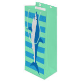 マコシャークストライプのワインバッグ ワインギフトバッグ (裏面アングル)