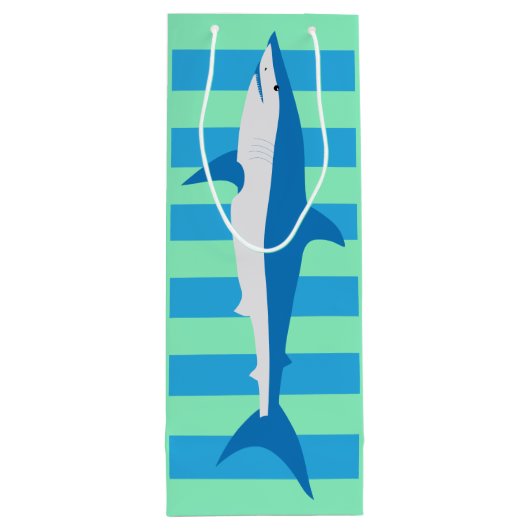 マコシャークストライプのワインバッグ ワインギフトバッグ (裏面)