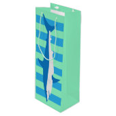 マコシャークストライプのワインバッグ ワインギフトバッグ (正面アングル)