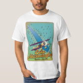 マコナヒー湖 ビンテージ トラベルポスター Tシャツ (正面)