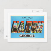 マコングルジアGAオールドヴィンテージ旅行記念品 ポストカード (正面/裏面)